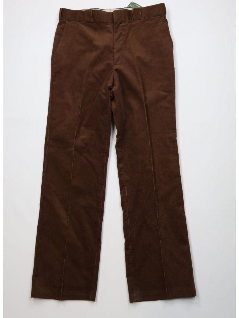 Deadstock Vtg 70s Streetwear Mens 34x32 Wide Leg Corduroy Chino Pants Brown USA